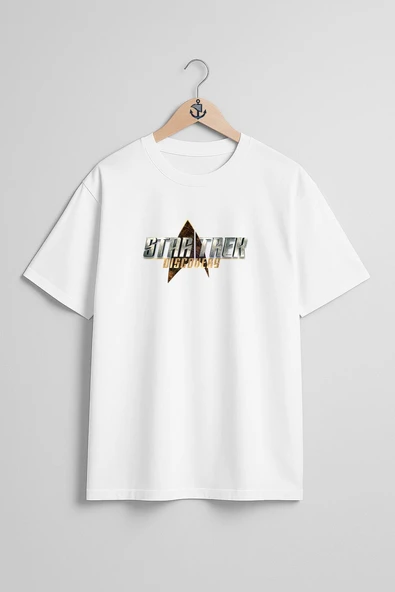Oversize Star Trek Göğüs Tasarımlı Unisex T-Shirt - Resim 3