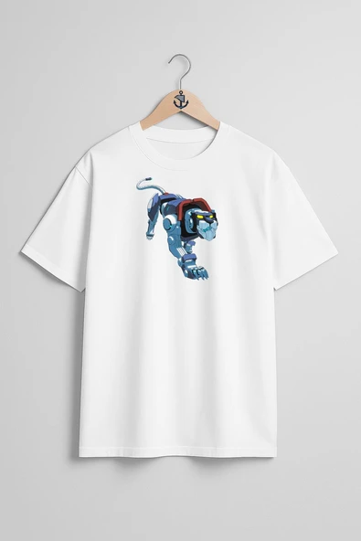 Oversize Voltron Defender Of The Universe Göğüs Tasarımlı Unisex T-Shirt - Resim 7