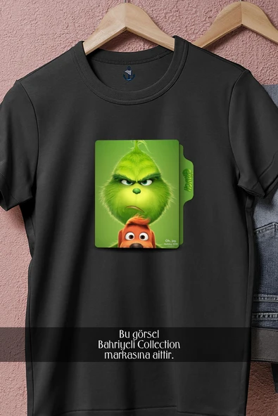 Oversize The Grinch  Tasarımlı Unisex T-Shirt - Resim 9