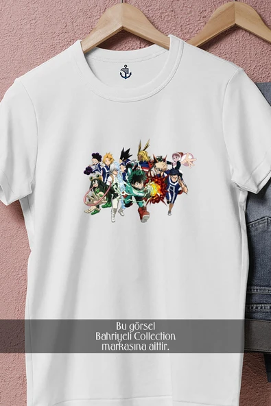 Oversize Anime Mangaka My Hero Academia  Tasarımlı Unisex T-Shirt - Resim 2