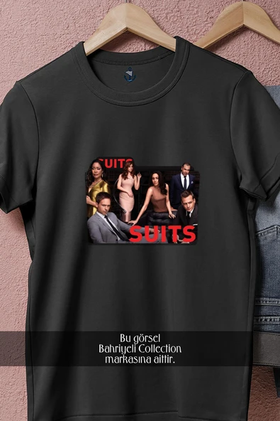 Oversize Suits Yabancı Dizi  Tasarımlı Unisex T-Shirt - Resim 10