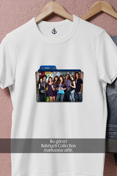 Oversize Victorious Yabancı Dizi  Tasarımlı Unisex T-Shirt - 3