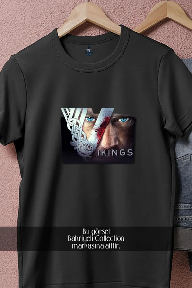 Oversize Vikingler Yabancı Dizi  Tasarımlı Unisex T-Shirt - Resim 10