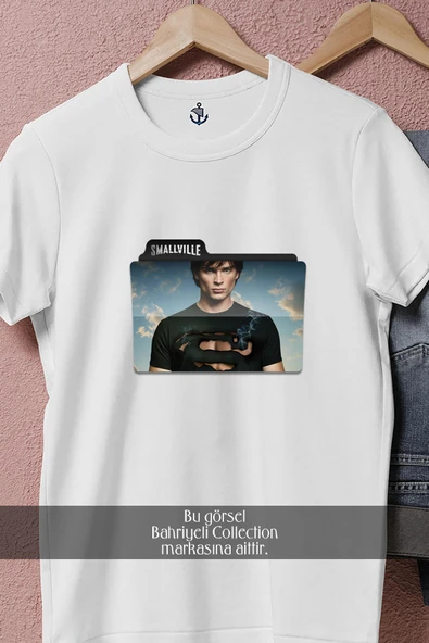 Oversize Smallville Dizisi  Tasarımlı Unisex T-Shirt - Resim 4