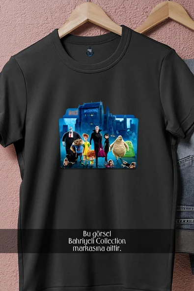 Oversize Hotel Transylvania  Tasarımlı Unisex T-Shirt - Resim 5