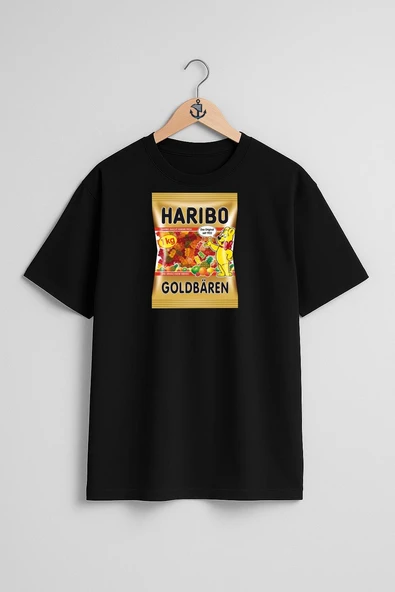 Oversize Haribo Şeker Göğüs Tasarımlı Unisex T-Shirt - Resim 9