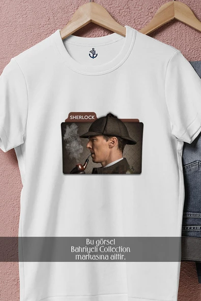 Oversize Sherlock Yabancı Dizi  Tasarımlı Unisex T-Shirt - Resim 3