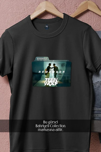 Oversize Teen Wolf Series  Tasarımlı Unisex T-Shirt - Resim 10