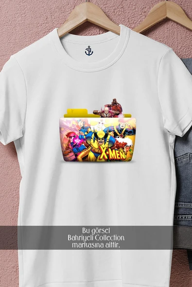 Oversize X-Men  Tasarımlı Unisex T-Shirt - Resim 3