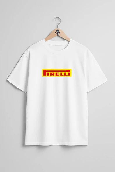 Oversize Prelli Lastik Göğüs Tasarımlı Unisex T-Shirt - Resim 7