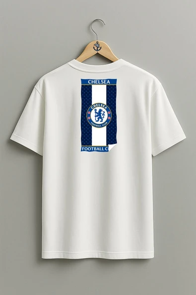 Oversize Chelsea F.C. Premier League Takım Sırt Tasarımlı Unisex T-Shirt ürün görseli