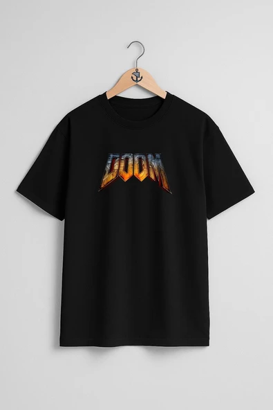 Oversize Doom 3 Bfg Göğüs Tasarımlı Unisex T-Shirt - Resim 9