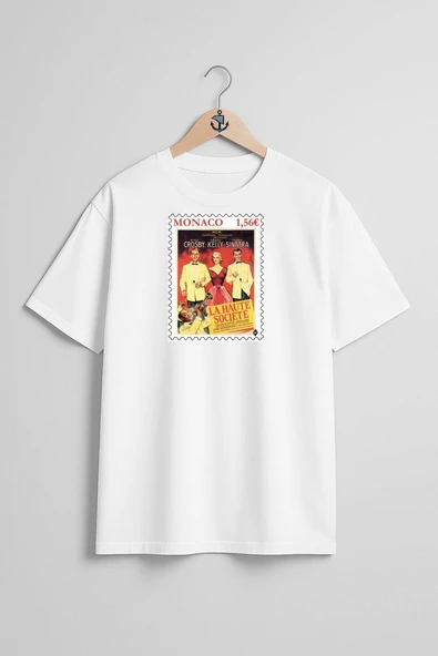 Oversize Monaco Film Poster Göğüs Tasarımlı Unisex T-Shirt - Resim 7