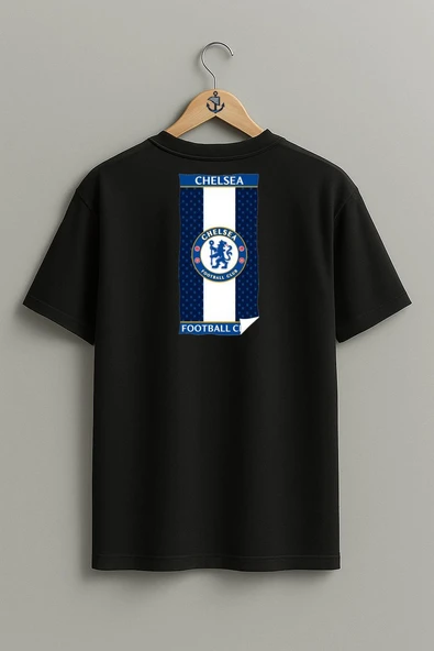 Oversize Chelsea F.C. Premier League Takım Sırt Tasarımlı Unisex T-Shirt - Resim 11