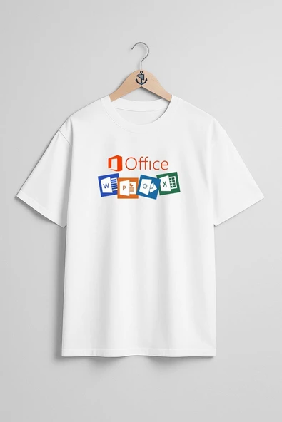 Oversize Microsoft Office 365 Microsoft Excel Göğüs Tasarımlı Unisex T-Shirt - Resim 5