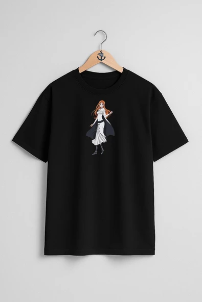 Oversize Orihime Inoue Kış Festivali Arrancar Shinigami Göğüs Tasarımlı Unisex T-Shirt - Resim 9