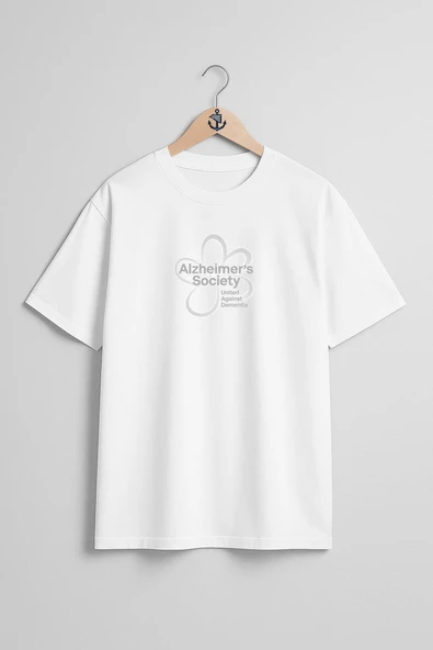 Oversize Alzheimer's Society Alzheimer's Disease Göğüs Tasarımlı Unisex T-Shirt - 7