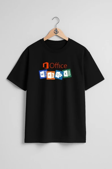 Oversize Microsoft Office 365 Microsoft Excel Göğüs Tasarımlı Unisex T-Shirt - Resim 9