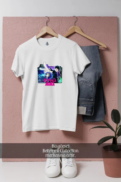 Oversize Mob Psycho 100 Anime  Tasarımlı Unisex T-Shirt - Resim 7