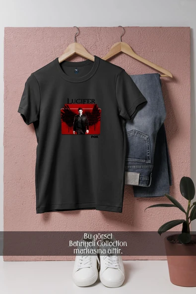 Oversize Lucifer Yabancı Dizi  Tasarımlı Unisex T-Shirt - Resim 10