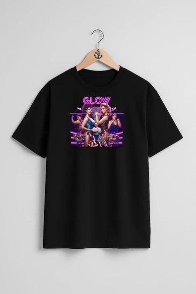 Oversize Television Show Glow Göğüs Tasarımlı Unisex T-Shirt - Resim 11