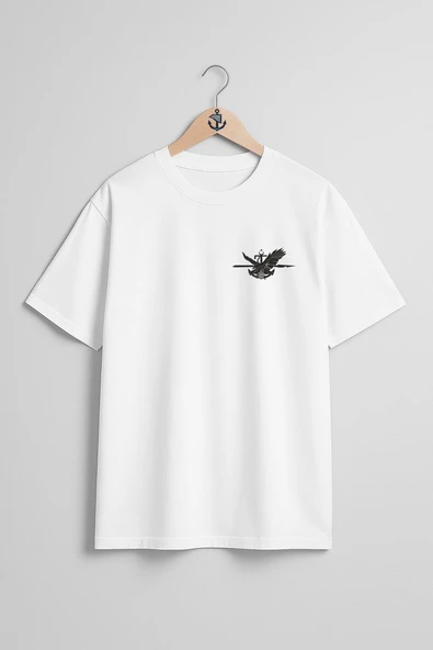 Oversize Sat - Sualtı Taaruz Komandosu Cep ve Sırt Tasarımlı Unisex T-Shirt - Resim 7