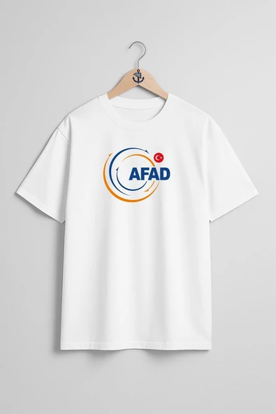 Oversize Afad Afet Koordinasyon Göğüs Tasarımlı Unisex T-Shirt - Resim 7