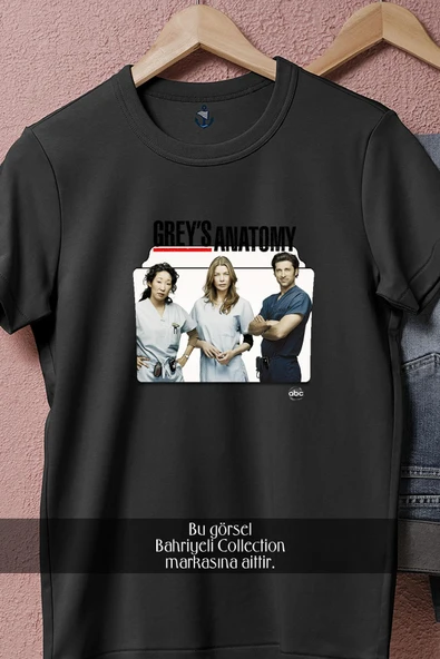 Oversize Grey Anatomy Series  Tasarımlı Unisex T-Shirt - Resim 11