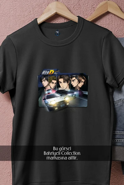 Oversize Shin Gekijou-Ban Initial D Legend  Tasarımlı Unisex T-Shirt - Resim 10