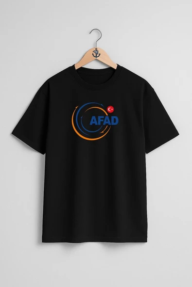 Oversize Afad Afet Koordinasyon Göğüs Tasarımlı Unisex T-Shirt - Resim 9