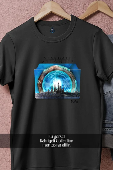 Oversize Stargate Atlantis Yabancı Dizi  Tasarımlı Unisex T-Shirt - Resim 9
