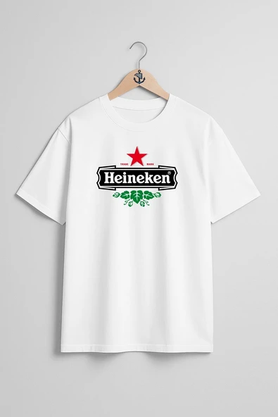 Oversize Heineken Logo, Heineken International Bee Göğüs Tasarımlı Unisex T-Shirt ürün görseli