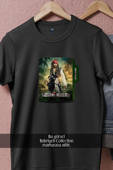 Oversize Pirates Of The Caribbean  Tasarımlı Unisex T-Shirt - Resim 10