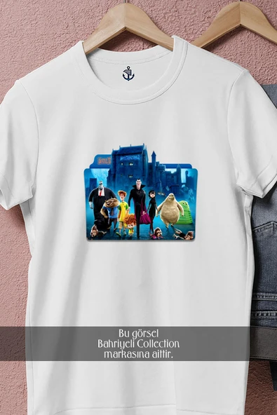 Oversize Hotel Transylvania  Tasarımlı Unisex T-Shirt - Resim 8