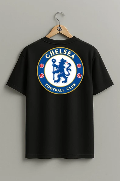 Oversize Chelsea F.C. Premier League Sırt Tasarımlı Unisex T-Shirt - Resim 9