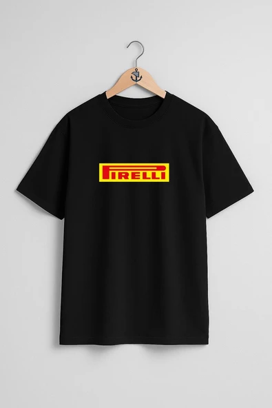 Oversize Prelli Lastik Göğüs Tasarımlı Unisex T-Shirt - Resim 11
