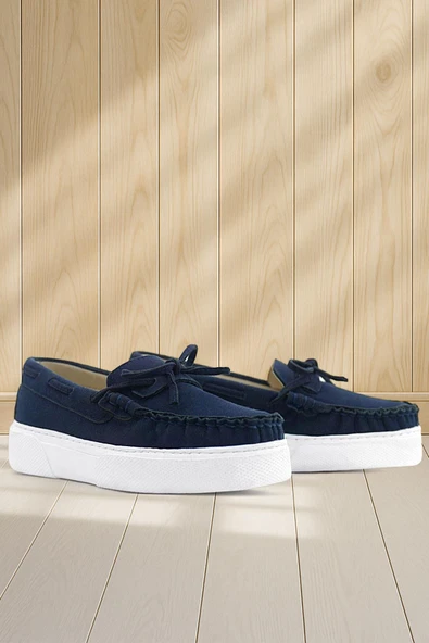 Rakerplus Lacivert Süet Ekstra Hafif Çocuk Makosen Ayakkabı ürün görseli