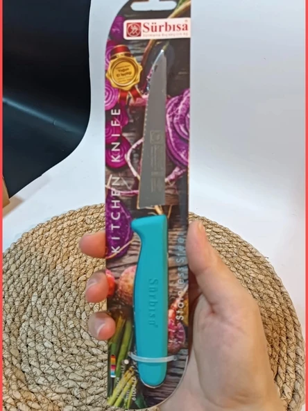 Sürbisa 61004 Sebze Bıçağı Turkuaz Lz1 Koli (12 adet Tırtıklı ) - Resim 4