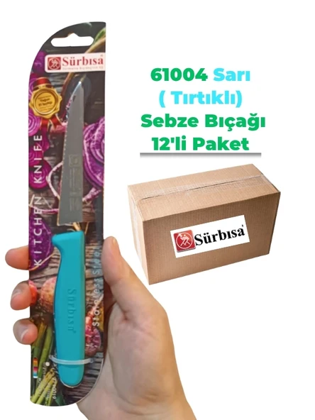 Sürbisa 61004 Sebze Bıçağı Turkuaz Lz1 Koli (12 adet Tırtıklı ) ürün görseli