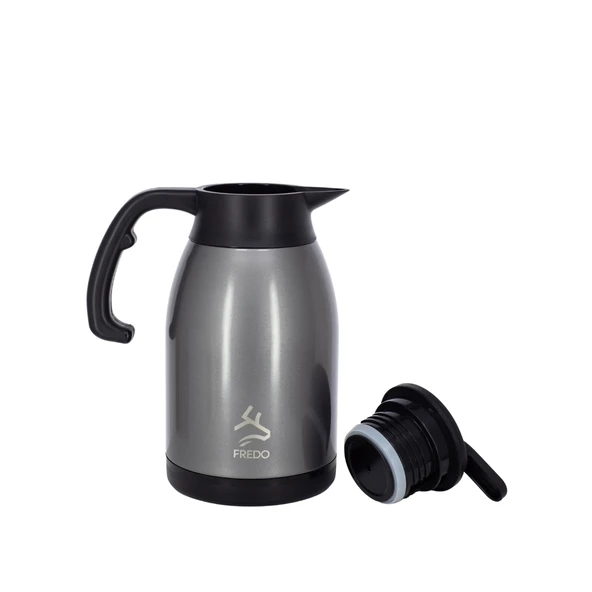 Big Therm 2 Lt Paslanmaz Çelik Metalik Gri Çay Termosu, 24 Saat Soğuk, 12 Saat Sıcak Tutma - 2