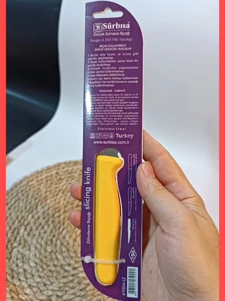 Sürbisa 61004 Sebze Bıçağı Sarı Lz1 Koli (12 adet Tırtıklı ) - Resim 2