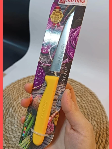 Sürbisa 61004 Sebze Bıçağı Sarı Lz1 Koli (12 adet Tırtıklı ) - Resim 3