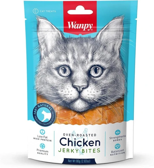 Wanpy Gerçek Tavuk Yumuşak Kedi Ödülü 80 gr - 1