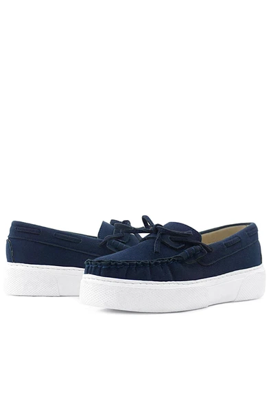 Rakerplus Lacivert Süet Ekstra Hafif Çocuk Makosen Ayakkabı - Resim 8