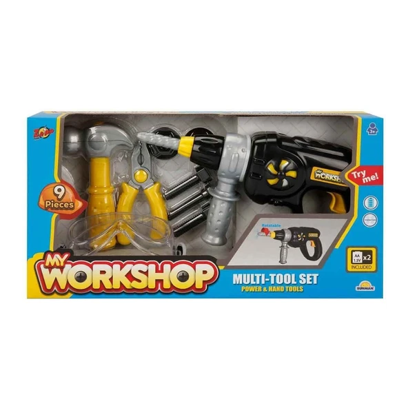4606 Zapp Toys My Workshop Matkaplı Tamir Seti 9 Parça - Resim 2