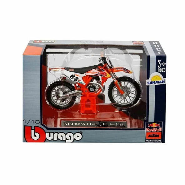 51070 SUN-BUR-1:18 Motor Red Bull KTM 450- 1 Adet Stokta Olan Gönderilir - Resim 2