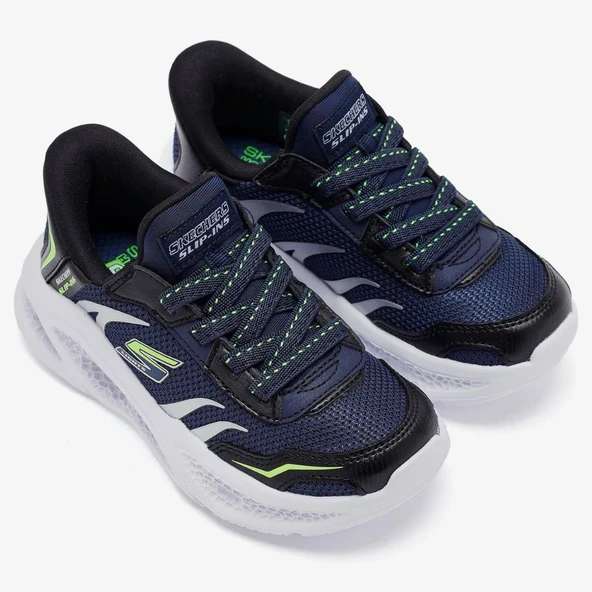 Skechers Meteor-lights Brisk-beams 403848L Işıklı Ortopedik Çocuk Spor Ayakkabı - Resim 8