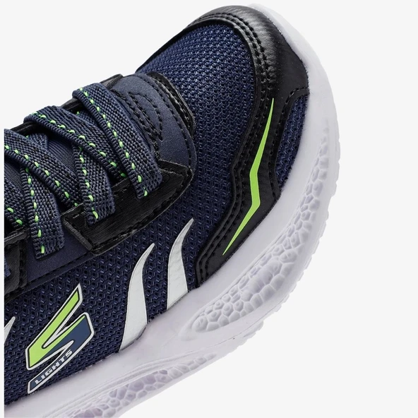 Skechers Meteor-lights Brisk-beams 403848L Işıklı Ortopedik Çocuk Spor Ayakkabı - Resim 16