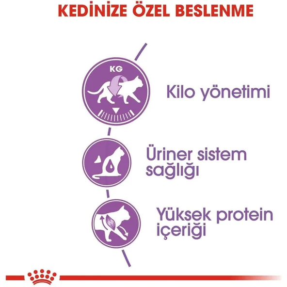Sterilised 37 Kısırlaştırılmış Kedi Maması 15 kg - Resim 3