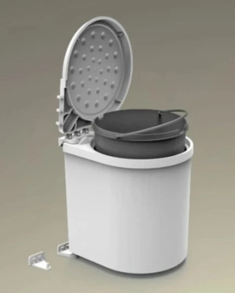 Mesbin Çöp Kovası ,Dolap Içi Kolay Çıkarılabilen, Kovalı 6 Lt. Beyaz ürün görseli